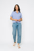 Nina-Roll Cuff Short Sleeve Shirt